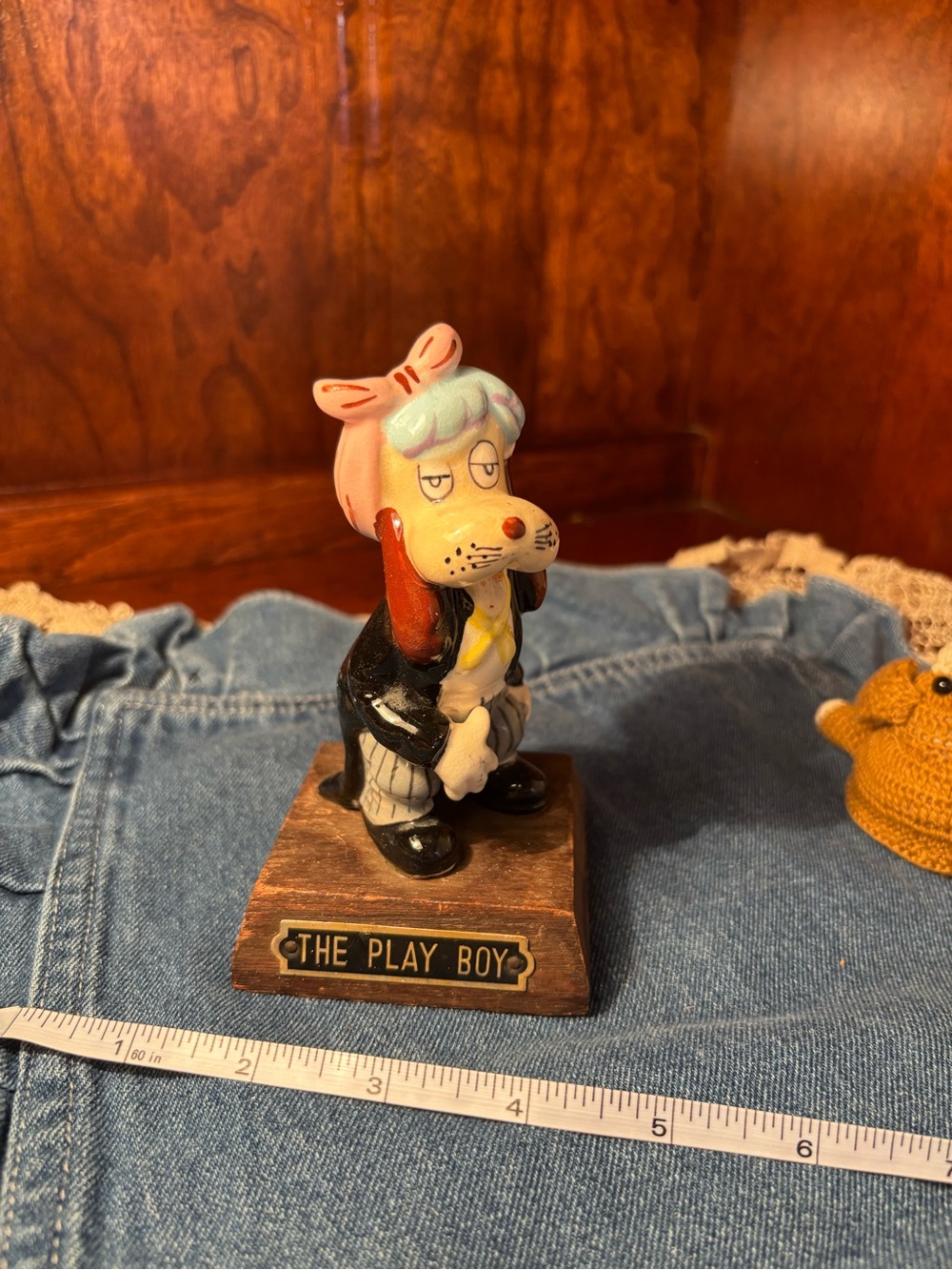 Vintage Figurine 'The Play Boy' - Multicolor Ceramic